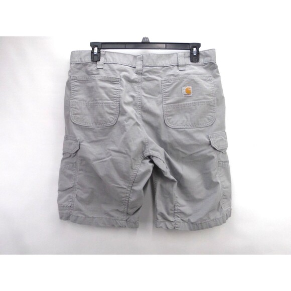 Carhartt Broxton Force Cargo Shorts Mens 38 Gray Relaxed Fit Ripstop Workwear - Picture 8 of 11